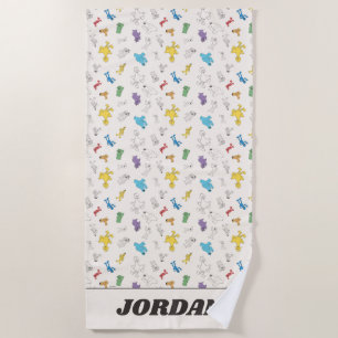 Toalha De Praia Sésamo Street Pals   Adicione seu nome