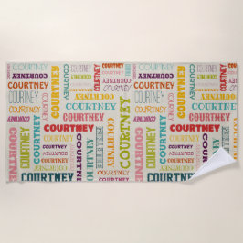 Toalha De Praia Seu nome (Comprimento Médio) está por toda parte