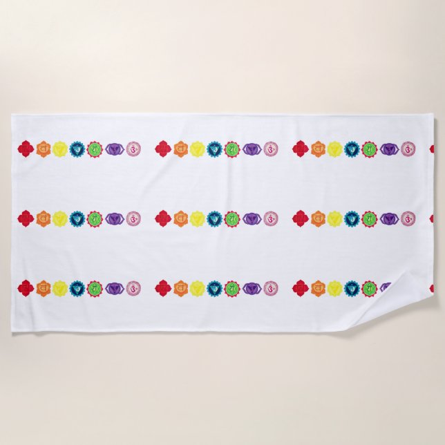 Toalha De Praia Seven Chakra Yoga Beach Towel (Frente)