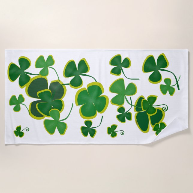 Toalha De Praia Shamrocks Beach Towel (Frente)