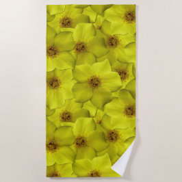 Toalha De Praia Shrubby Cinquefoil Padrão Sem Costura