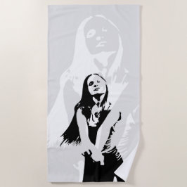 Toalha De Praia Silhout Black Dancing Girl