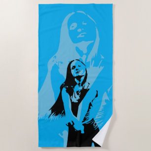 Toalha De Praia Silhout Black Dancing Girl