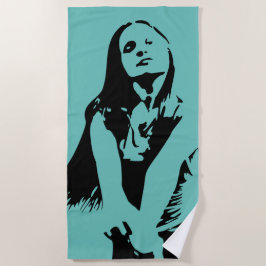 Toalha De Praia Silhout Black Dancing Girl