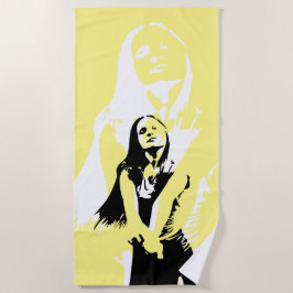 Toalha De Praia Silhout Black Dancing Girl