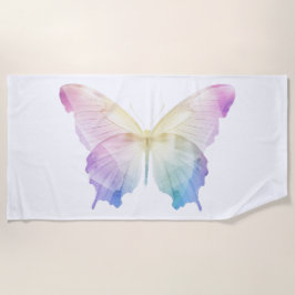 Toalha De Praia Silhueta borboleta em cores