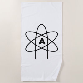 Toalha De Praia Símbolo do ateísmo (Atom Emblem)