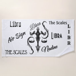 Toalha De Praia Símbolo Libra Zodiac