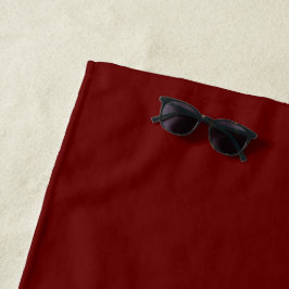 Toalha De Praia Simples Dark Red Authority®, Beach Towel