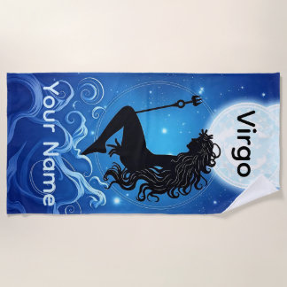 Toalha De Praia Sinal de Ástrologia de Virgem Personalizado