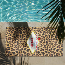 Sinal de Vegas Personalizado Impressão Leopardo
