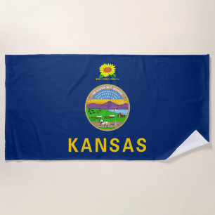 Toalha De Praia Sinalizador do Estado do Kansas