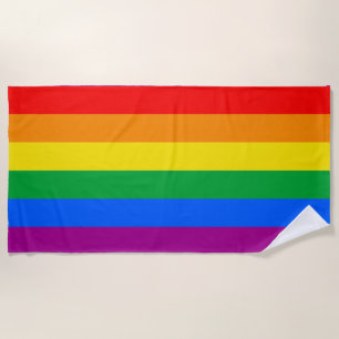 Toalha De Praia Sinalizador do Orgulho Arco-Íris LGBTQ+