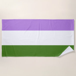 Toalha De Praia Sinalizador do Orgulho do Genderqueer