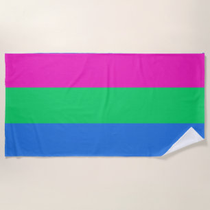 Toalha De Praia Sinalizador do Orgulho Polisexual