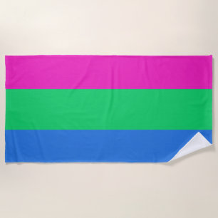 Toalha De Praia Sinalizador do Orgulho Polisexual
