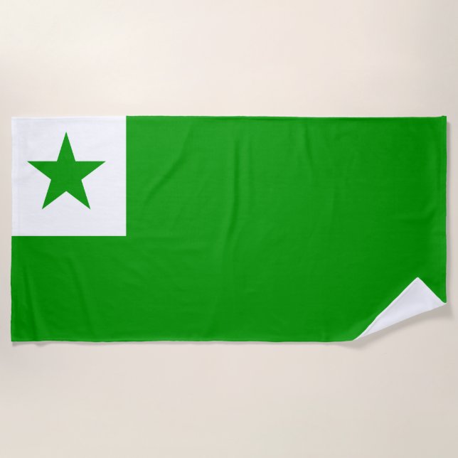 Toalha De Praia Sinalizador Esperanto (Frente)