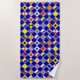 Toalha De Praia Sinalizadores de Sinal Náutico Decorrem em um