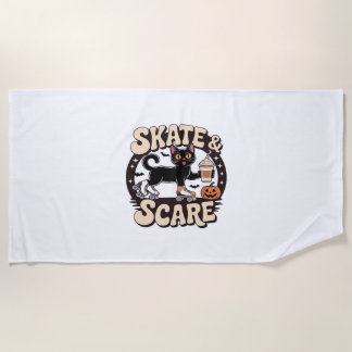 Toalha De Praia Skate e Medo - Cilindro de Gato Preto Cuja Pista E