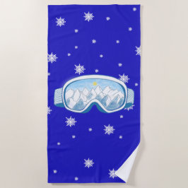 Toalha De Praia Ski Goggles Snowflake Dance