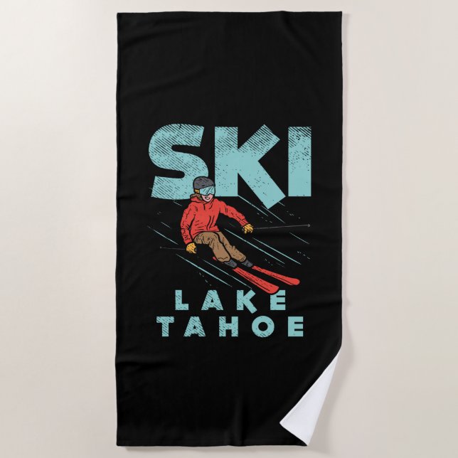 Toalha De Praia Ski Lake Tahoe (Frente)