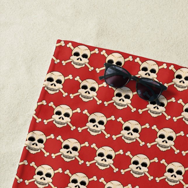 Toalha De Praia Skull & Crossbones Beach Towel (In Situ)