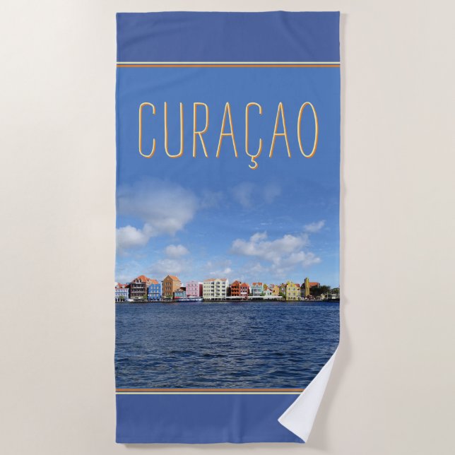 Toalha De Praia Skyline de Willemstad (personalizável) (Frente)