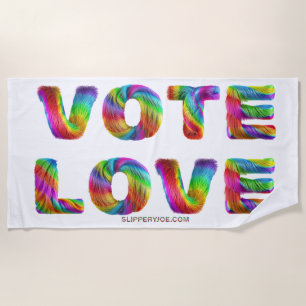 Toalha De Praia SlipperyJoe voto amor igualdade pelo de cores do a