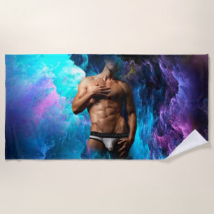 Toalha De Praia SlipperyJoe's cueca masculina musculosa protuberân
