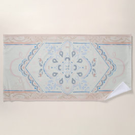 Toalha De Praia smallCUSTOM NAMEDelicate Seashell Medallion