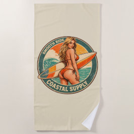 Toalha De Praia Smooth Ride Coastal Supply | Gráfico de Pin-up de 