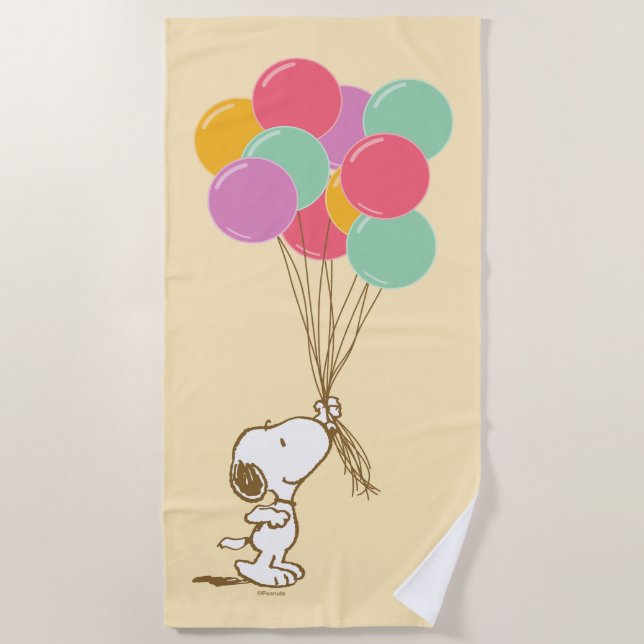 Toalha De Praia Snoopy e Balloons Beach Towel (Frente)