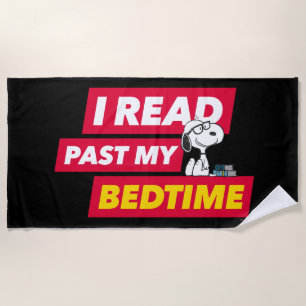 Toalha De Praia Snoopy "Eu Li Passado Da Minha Noite"