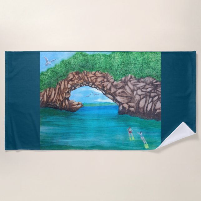 Toalha De Praia Snorkeling no Paraíso (Frente)