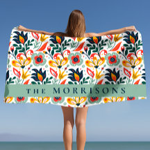 Sobrenome Personalizado de Padrão Floral