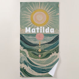 Toalha De Praia Sobretensão solar personalizada