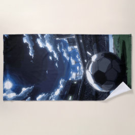 Toalha De Praia Soccer Ball Stadium Night Scene