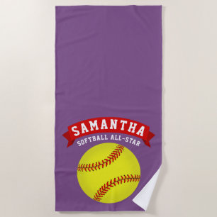 Toalha De Praia Softball All-Star