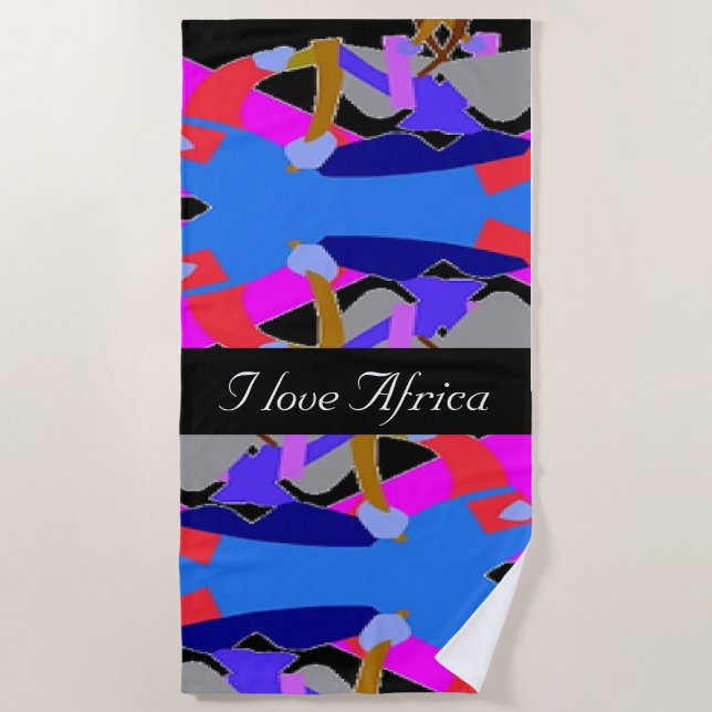 Toalha De Praia Sol afrocêntrico e diversão (Frente)