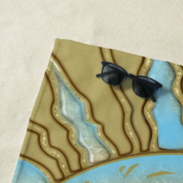 Toalha De Praia Sol sorridente de verão | Beach Towel