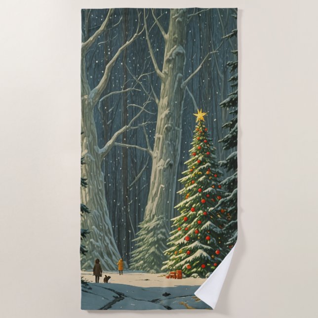 Toalha De Praia Solstce Spruce Natal (Frente)