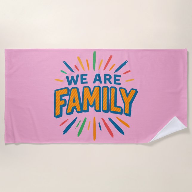 Toalha De Praia Somos da Família 1 (Frente)