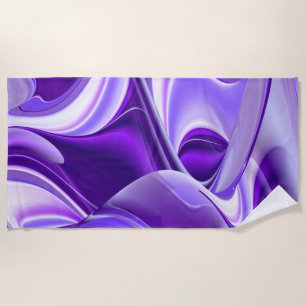 Toalha De Praia Sonhos de Arco-Íris de Flor Roxo