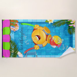 Toalha De Praia Sorrisos de Piscina de Beach Towel 2