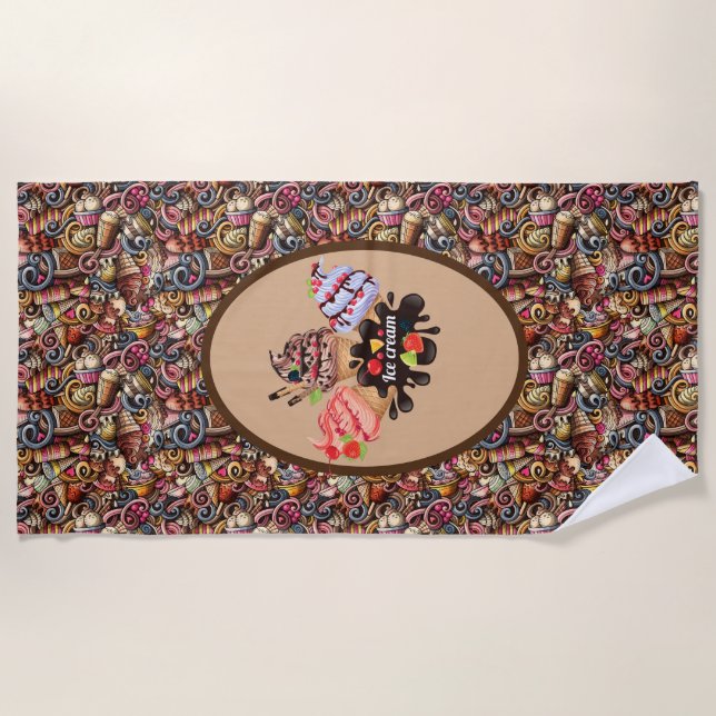 Toalha De Praia Sorvete (Frente)