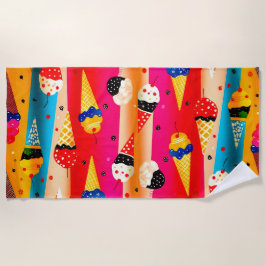 Toalha De Praia Sorvete Yummy