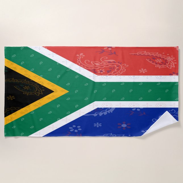 Toalha De Praia South AFrica Flag Towel (Frente)