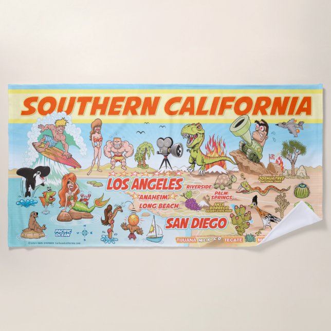 Toalha De Praia South California Beach Blanket (Frente)