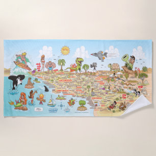 Toalha De Praia South California Beach Blanket