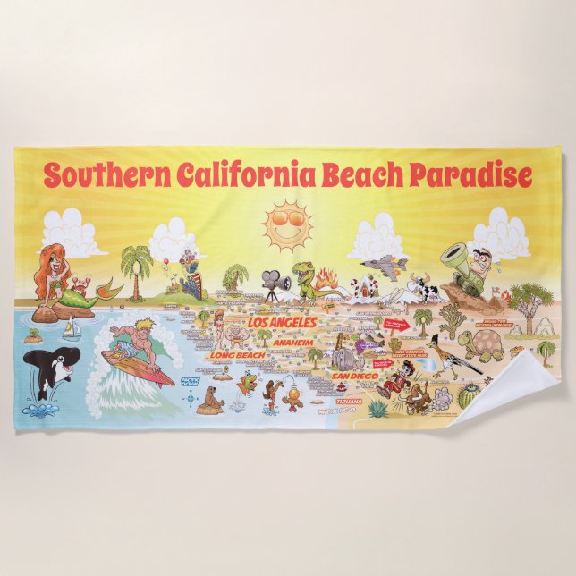 Toalha De Praia South California Beach Paradise Blanket (Frente)
